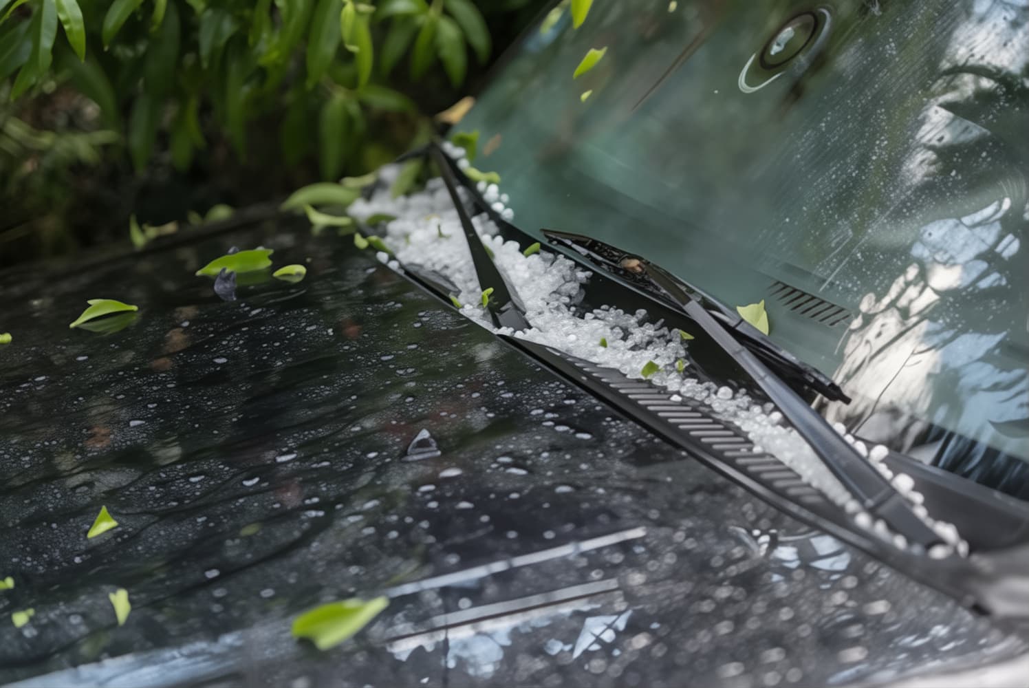Car with hail damage